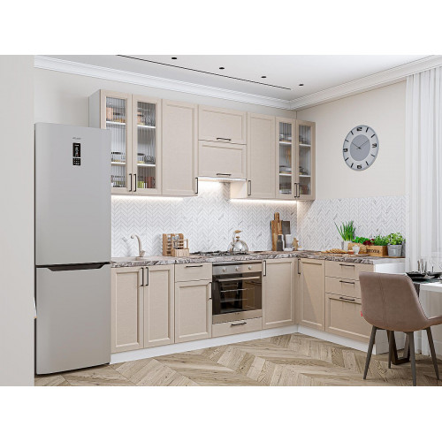 Сканди-04 Cream Silkwood/Белый 2340*2650/1590*600 Сканди-04 Cream Silkwood/Белый 2340*2650/1590*600