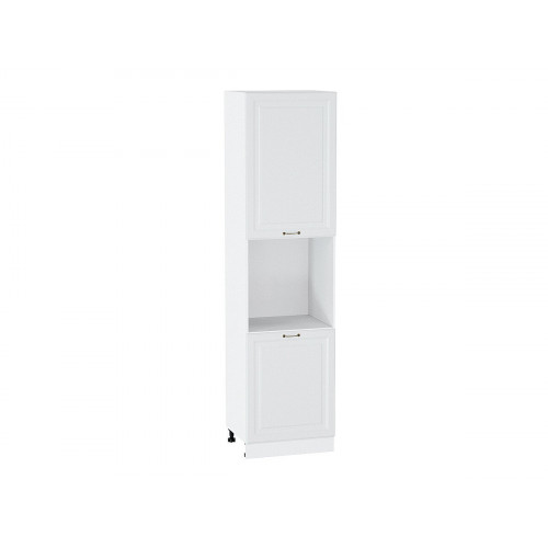 2336*600* Шкаф пенал с 2-мя дверцами под технику Ницца Белый Белый