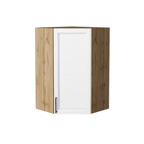 920*600*600Шкаф верхний угловой Сканди White Silkwood/Дуб Вотан