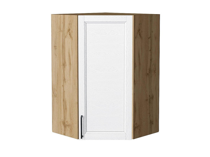 920*600*600Шкаф верхний угловой Сканди White Silkwood/Дуб Вотан